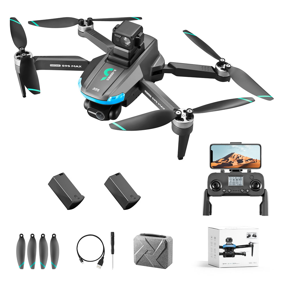 S9S 2.7K Camera 5G 2 Axis Gimbal Obstacle Avoidance ELS Brushless Drone, with 2 Battery S9S 2.7K Camera 5G 2 Axis Gimbal Obstacle Avoidance ELS Brushless Drone, with 2 Battery